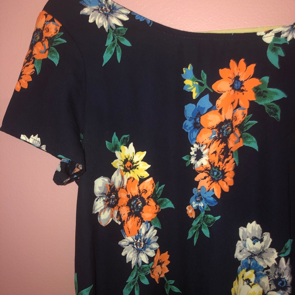 Blue flowered dress
